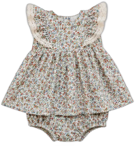 Conjunto floral para bebé